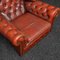 Burgundy Leather Chesterfield Wingback Armchair, Image 3