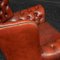 Burgundy Leather Chesterfield Wingback Armchair, Image 10