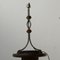 Lampada da tavolo Mid-Century in ferro e pelle di Jean-Pierre Ryckaert, Immagine 3