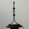 Mid-Century Leather and Iron Table Lamp by Jean-Pierre Ryckaert, Image 3