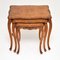 French Burr Walnut Nesting Tables, 1920s, Set of 3, Image 2