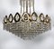 Gilt and Crystal Chandeliers from Sciolari, 1970s, Set of 2, Image 8