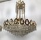 Gilt and Crystal Chandeliers from Sciolari, 1970s, Set of 2 3