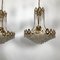 Gilt and Crystal Chandeliers from Sciolari, 1970s, Set of 2 6