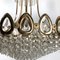 Gilt and Crystal Chandeliers from Sciolari, 1970s, Set of 2 9