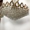 Gilt and Crystal Chandeliers from Sciolari, 1970s, Set of 2 2