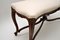 Antique French Carved Walnut Stool or Window Seat 5