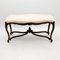Antique French Carved Walnut Stool or Window Seat, Image 4