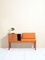 Gossip Chair Phone Bench with Orange Padding 3
