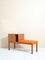 Gossip Chair Phone Bench with Orange Padding, Image 4