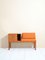 Gossip Chair Phone Bench with Orange Padding 1