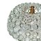 Mid-Century Round Ceiling or Wall Lamp in Textured Glass from Limburg, Germany, 1970s 7