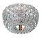 Mid-Century Round Ceiling or Wall Lamp in Textured Glass from Limburg, Germany, 1970s, Image 2