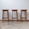 Mid-Century French Oak Bar Stools by Guillerme et Chambron, Set of 3 12