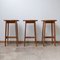 Mid-Century French Oak Bar Stools by Guillerme et Chambron, Set of 3, Image 12