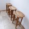 Mid-Century French Oak Bar Stools by Guillerme et Chambron, Set of 3 11