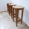 Mid-Century French Oak Bar Stools by Guillerme et Chambron, Set of 3 10