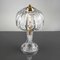 Lampada da tavolo Mid-Century in cristallo inciso e ottone, anni '60, Immagine 4