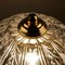 Lampada da tavolo Mid-Century in cristallo inciso e ottone, anni '60, Immagine 5