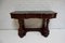 Biedermeier Mahogany Wall Console Table or Desk with Leather Inlay Top and Drawer 10