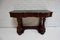 Biedermeier Mahogany Wall Console Table or Desk with Leather Inlay Top and Drawer, Image 10