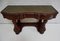 Biedermeier Mahogany Wall Console Table or Desk with Leather Inlay Top and Drawer 11