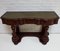 Biedermeier Mahogany Wall Console Table or Desk with Leather Inlay Top and Drawer 13