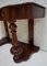 Biedermeier Mahogany Wall Console Table or Desk with Leather Inlay Top and Drawer 2