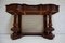 Biedermeier Mahogany Wall Console Table or Desk with Leather Inlay Top and Drawer 9
