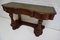 Biedermeier Mahogany Wall Console Table or Desk with Leather Inlay Top and Drawer 12