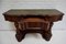 Biedermeier Mahogany Wall Console Table or Desk with Leather Inlay Top and Drawer 7