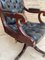 Spanish Black Leather Armchair in Mahogany with Wheels, 1930s, Image 12