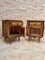 Early 20th Century Carved Oak Nightstands, 1940s, Set of 2 13