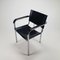Sedia in stile Bauhaus tubolare e pelle nera, anni '70, Immagine 5