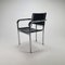 Bauhaus Style Tubular Frame and Black Leather Chair, 1970s 1