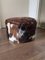 Vintage Cowhide Pouf or Footstool 4