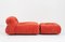 Soriana Chaise Lounge with Ottoman in Red by Tobia & Afra Scarpa for Cassina, Set of 2, Image 3
