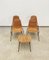 Chaises et Ottomane Mid-Century en Osier par Gian Carlo Leglers, 1950s, Set de 4 1