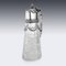 Russischer Krug aus massivem Silber & geschliffenem Glas von Faberge, 19. Jh 4