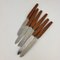 Mid-Century Teak Fruit Knife Set from Rostfrei Solingen, 1960s, Image 5