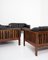 Scandinavian Rosewood and Black Leather Seating Group from Monte Carlo, 1965, Set of 3, Image 5