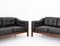 Scandinavian Rosewood and Black Leather Seating Group from Monte Carlo, 1965, Set of 3 8