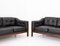 Scandinavian Rosewood and Black Leather Seating Group from Monte Carlo, 1965, Set of 3, Image 8