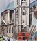 Kirche Saint-Nicolas Du Chardonnet in Paris, Lucien Génin, 1930er, Gouache auf Papier 9