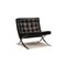 Poltrona Barcelona in pelle nera di Ludwig Mies Van Der Rohe per Knoll Inc. / Knoll International, Immagine 1