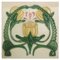 Glazed Art Nouveau Relief Tile from Helman House 1