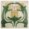 Glazed Art Nouveau Relief Tile from Helman House, Image 1