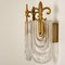Decorated Glass and Brass Wall Lights from Kaiser, 1970s, Germany, Set of 2 11