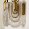Decorated Glass and Brass Wall Lights from Kaiser, 1970s, Germany, Set of 2 7