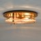 Wandlampe aus Messing & geblasenem Muranoglas von Hillebrand, Österreich 6